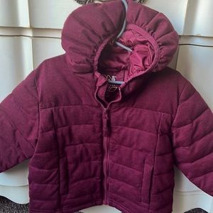 Maroon colored winter jacket 24 months